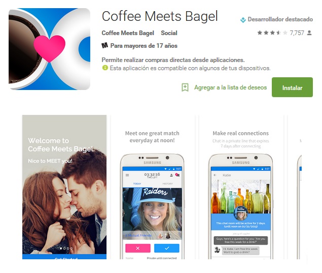 Coffee Meets Bagel App para conocer personas Gratis