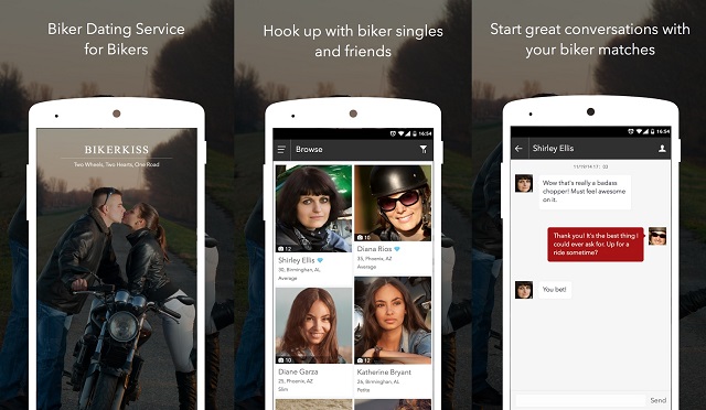 Biker Kiss aplicacion de citas